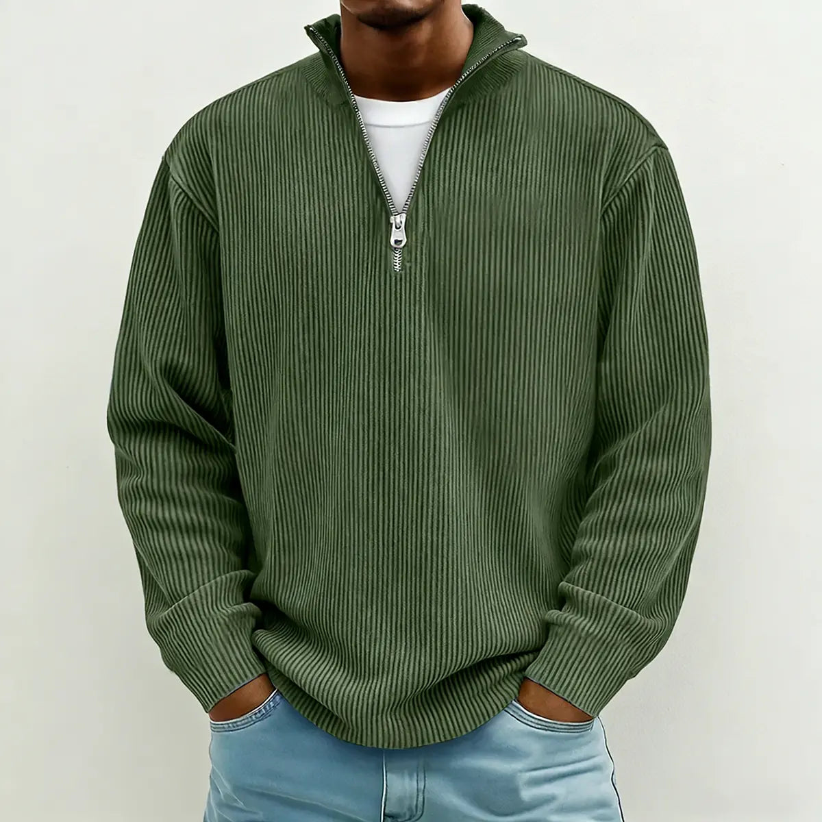 【S-5XL】Nuevo polo de cuello alto sencillo de color liso para hombre, colección 2026