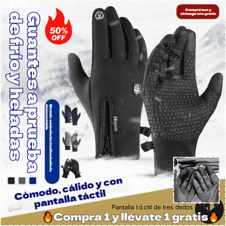 🔥🔥❄️⛷️Otoño e invierno al aire libre ciclismo escalada guantes de esquí cálidos guantes de lana impermeables a prueba de viento🧤