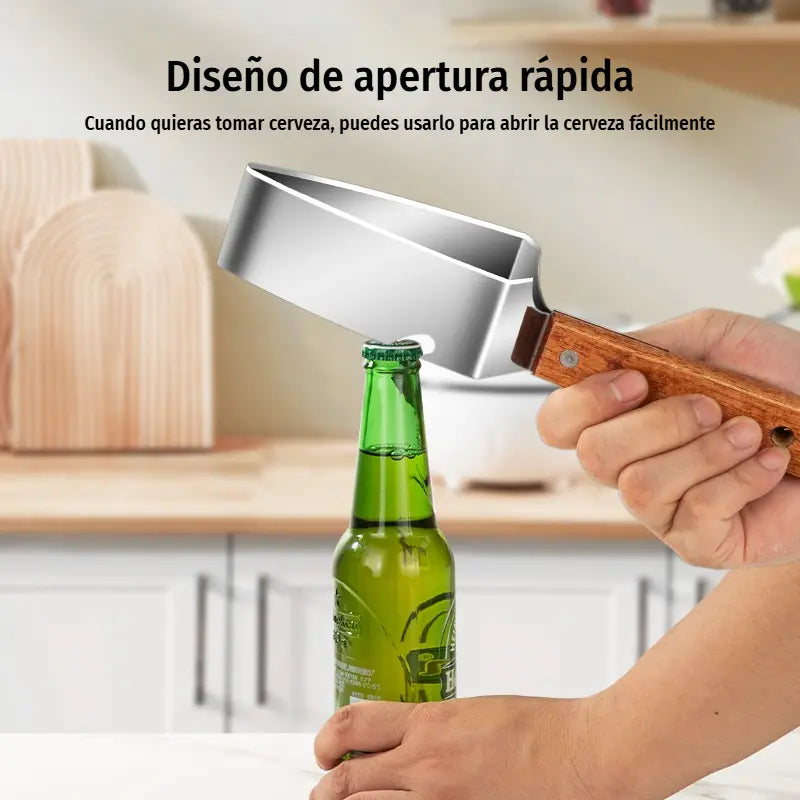 🔥Compra 1 y llévate 1 gratis 🍉Cortador de sandía multifuncional de acero inoxidable — diseño triangular con función para abrir tapas de botellas✂️