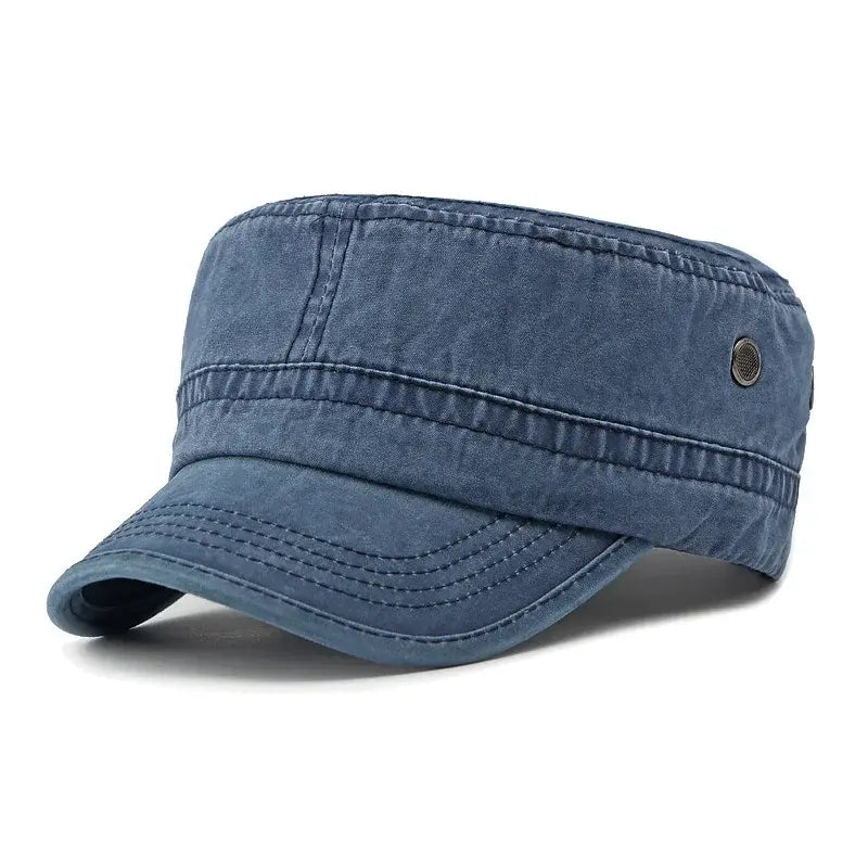 🧢Gorra de cadete militar lavado, estilo vintage, para mujeres y hombres