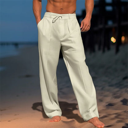 👖【Ograničeno vrijeme 40% 🔥】【S–3XL】😍 Muške lanene ležerne hlače, velika veličina, svilenkaste i mekane, prikladne za svakodnevni život i odmor