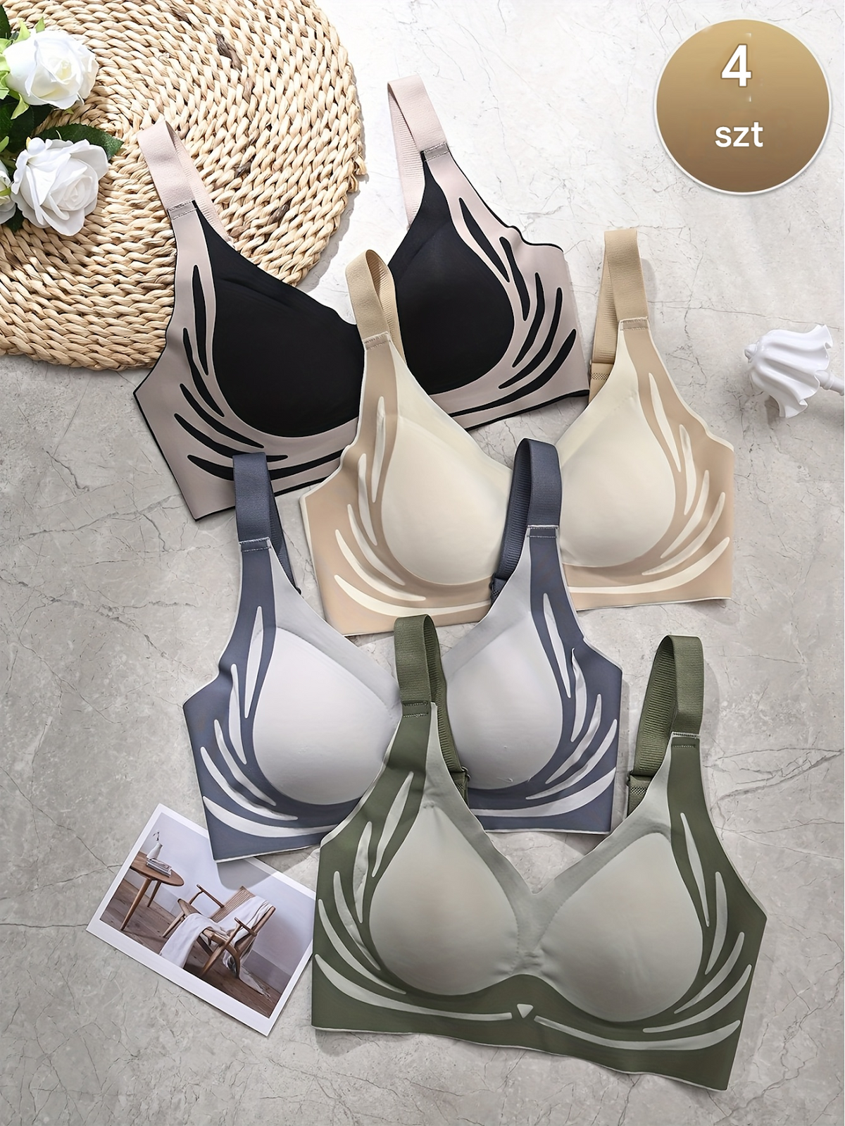 😍【Kup 1, otrzymaj 1 gratis】Bezprzewodowy jednoczęściowy biustonosz dla kobiet❤️【40-85kg】