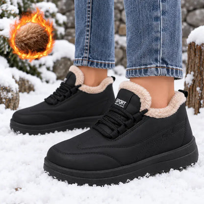 【35-41】Botas de invierno con aislamiento para mujer: suela de plataforma, impermeables, puntera redondeada, estilo casual, perfectas para mamás