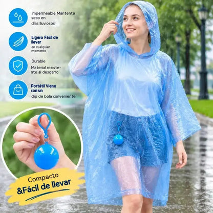 💧5 artículos por 26 euros🌀Impermeable de compresión esférica, impermeable desechable