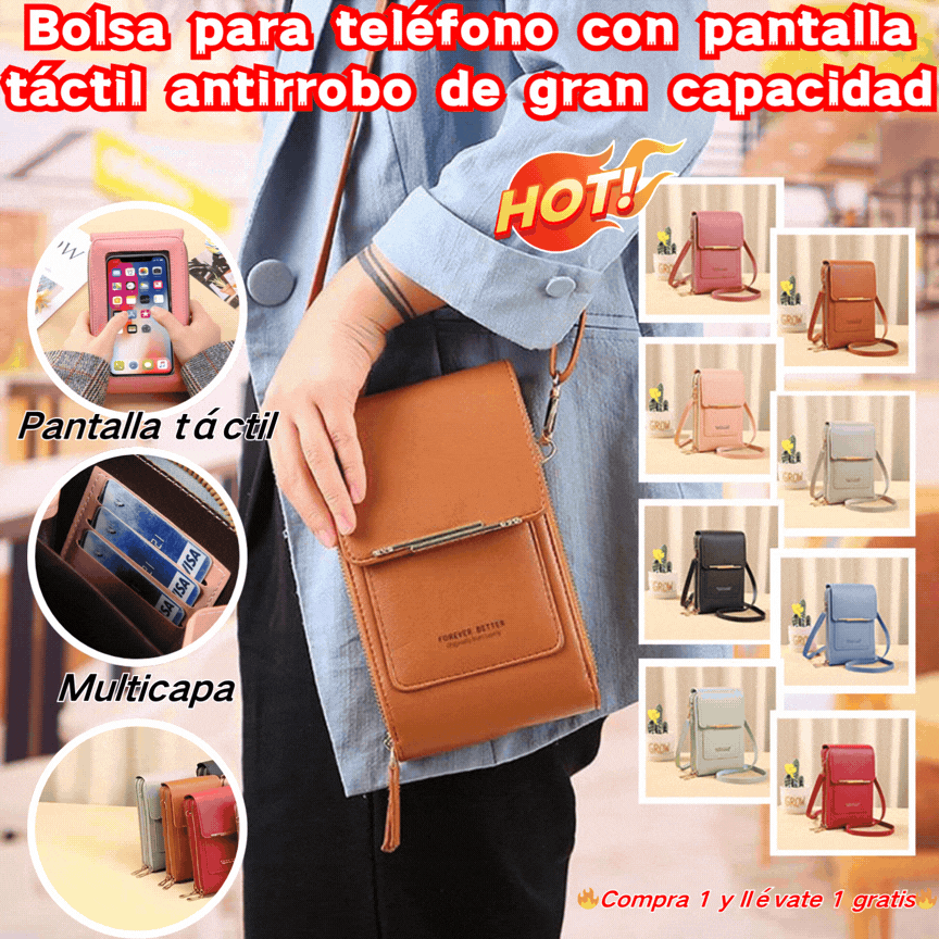 📱【¡50 % de descuento】👛2026 Nueva bolsa para teléfono antirrobo con pantalla táctil de gran capacidad