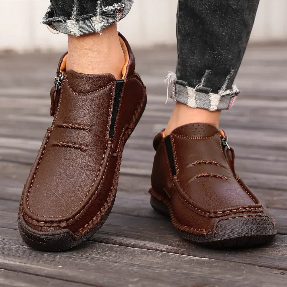Mocasines de conducción para hombre hechos a mano en piel
