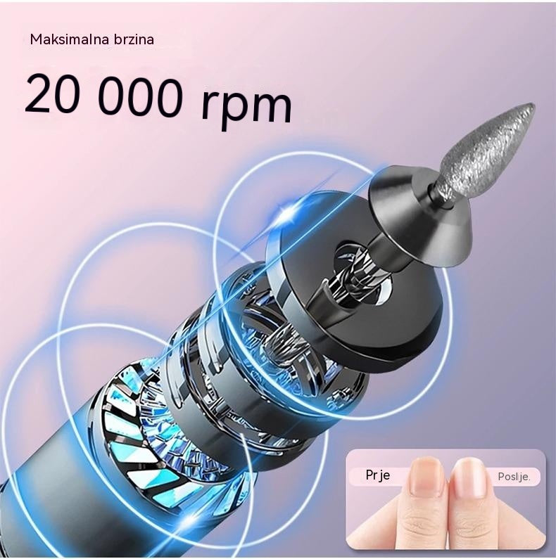 💅👍Prijenosna električna turpija za nokte u obliku olovke, idealna za svakodnevnu njegu noktiju i uklanjanje zanoktica.