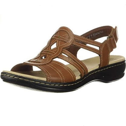 【35-43】Sandalias planas de cuero suaves y cómodas para mujer, ideales para uso diario.