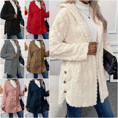 🔥【S-5XL】🍂☃️💖2025 Ženska jesensko/zimska dvostrana flis topla jakna s kapuljačom