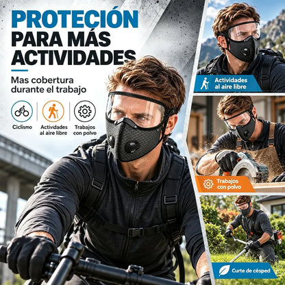 🧣【¡Compra uno, consigue uno gratis】🚴 Mascarilla Térmica Deportiva con Visor HD Desmontable – Protección contra Frío, Polvo y Viento para Ciclismo, Cortacésped y Ambientes Polvorientos 🛡️