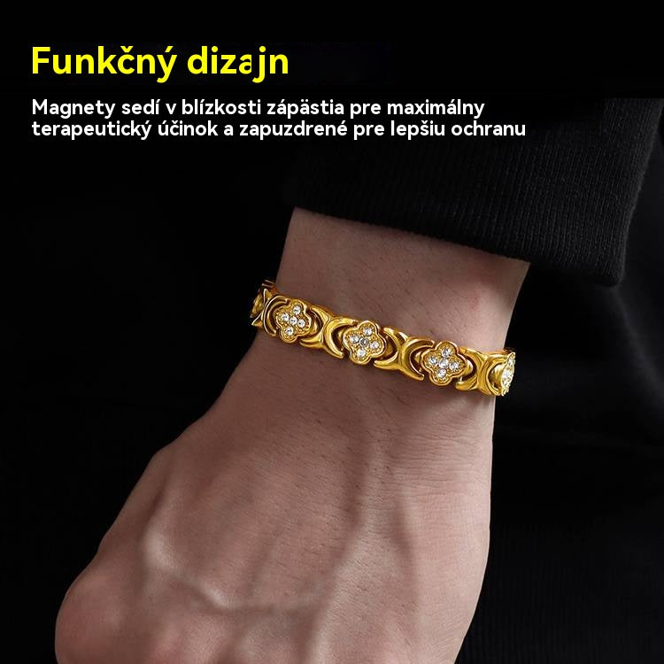 Magnetický náramok Clover Diamond - Objavte svoje tajomstvo úľavy od stresu, magnetické posilnenie wellness