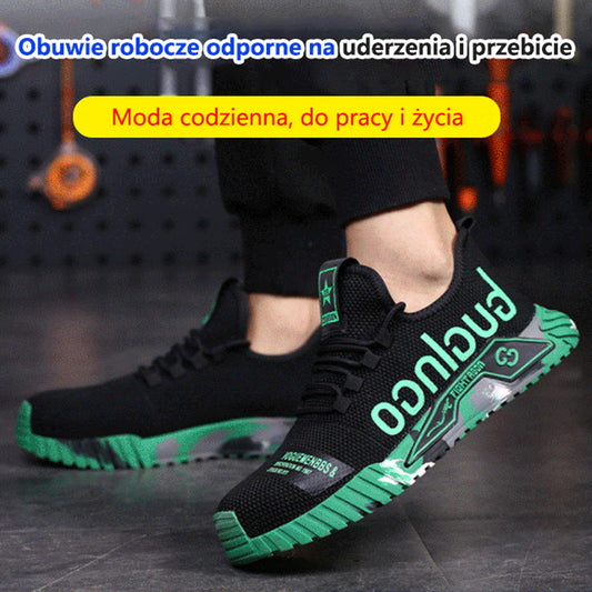 💥Trwałość 10 lat ⚡Odporne na uderzenia i przebicie 👟Ochrona przed przebiciem 🥾Oddychające przez cały dzień, bezwonne 🍀Ergonomiczna, lekka konstrukcja 💦Wygodne do długotrwałego noszenia