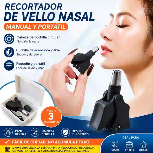 👍【2 piezas 25€】Recortadora de vello nasal manual mecánica de estilo vintage