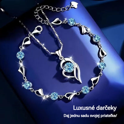 ✨✨【Kúpte 1, dostanete 1 zadarmo】💎💎Sada náramku a náhrdelníka zo striebra 925 Srdce oceánu