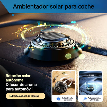 🚗【Imprescindible para el coche】Ambientador solar para coche, adorno perfumado para coche de larga duración