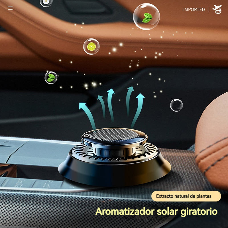 🚗【Imprescindible para el coche】Ambientador solar para coche, adorno perfumado para coche de larga duración