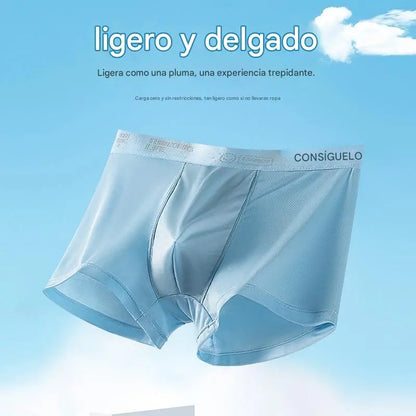 🧊【Compra 3 y obtén 3 gratis】Calzoncillos tipo bóxer de seda de hielo finos y transpirables para hombre