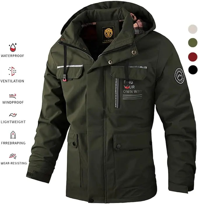 🔥🔥【M-6XL】Jesień i zima męska gruba ciepła wiatroszczelna i wodoodporna kurtka