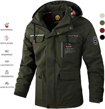 🔥🔥【M-6XL】Jesień i zima męska gruba ciepła wiatroszczelna i wodoodporna kurtka