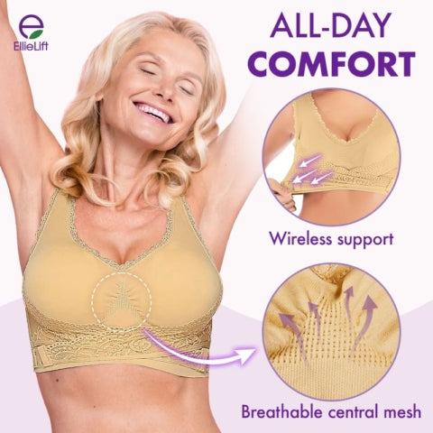👙【49% ZNIŻKI】🔥Oferta specjalna (3/6 sztuk) wygodny koronkowy biustonosz z guzikami z przodu