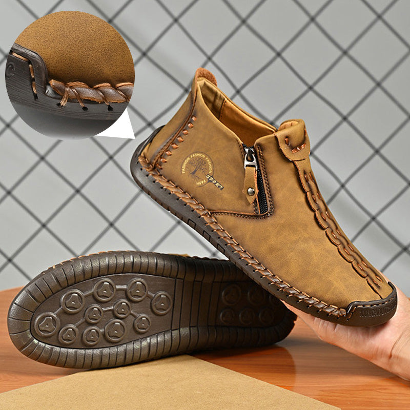 👞💥【38-48】Novost Zima 2025: Muške Martens čizme s podlogom od krzna i patentnim zatvaračem – Toplo, udobno i moderno za zimske dane