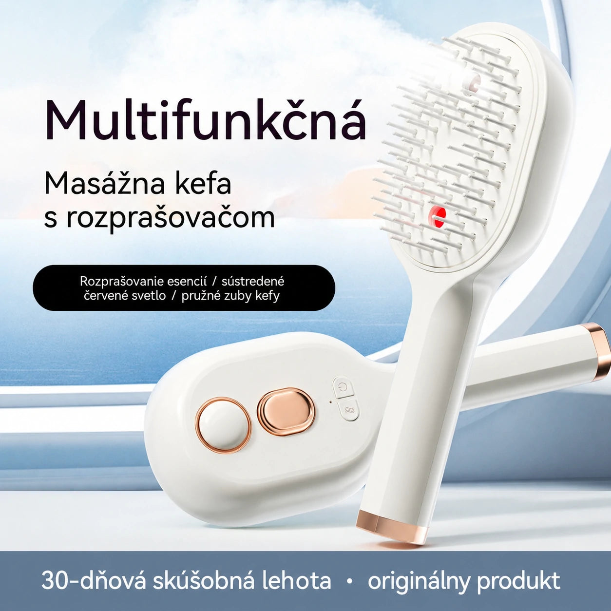 💖💨 Hrebeň s funkciou rozprašovania jedným tlačidlom, ktorý účinne pomáha predchádzať zamotávaniu vlasov.