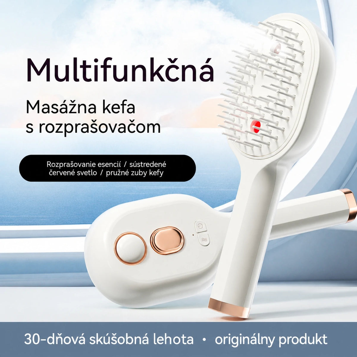 💖💨 Hrebeň s funkciou rozprašovania jedným tlačidlom, ktorý účinne pomáha predchádzať zamotávaniu vlasov.