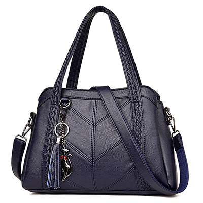 👜💟【50% POPUSTA】Mekana kožna torba, ručna torba, velikog kapaciteta, tri pretinca, vodootporna i otporna na ogrebotine