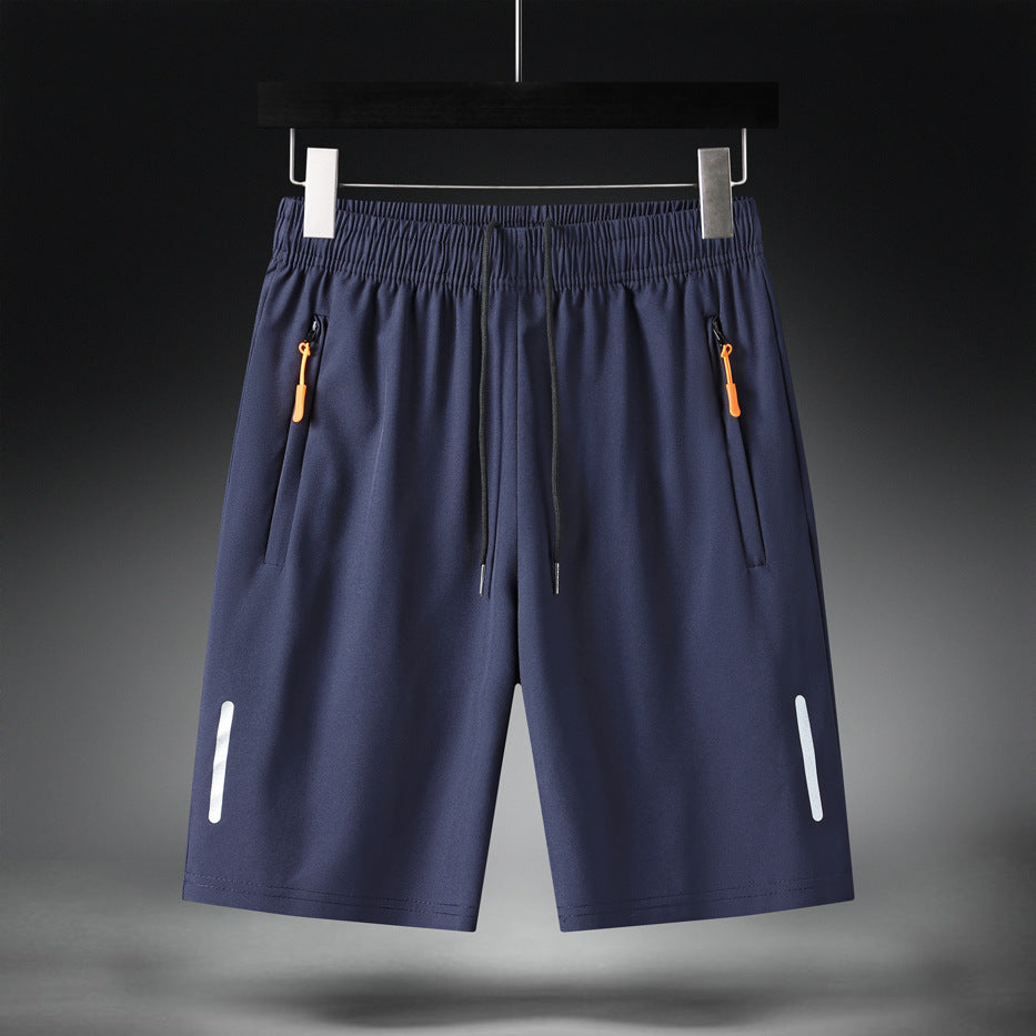 👖😎【M-8XL】Muške lagane capri hlačice od ledeno sivih svila, moderne, izdržljive, brzosušeće, širokog kroja, ležerne trkačke hlačice od ledeno sivih svila