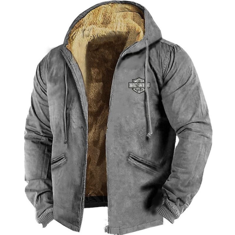 🔥💥【M-5XL】Chaqueta con capucha para hombre nueva 2025: gruesa y afelpada, resistente al frío y cálida