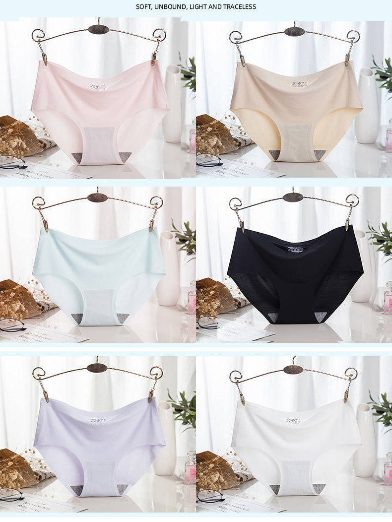 😍🔥【Compra 3 y obtén 3 gratis】🛒【6 piezas】Ropa interior de seda helada sin costuras para mujer