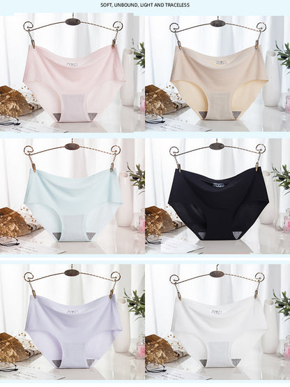 😍🔥【Compra 3 y obtén 3 gratis】🛒【6 piezas】Ropa interior de seda helada sin costuras para mujer