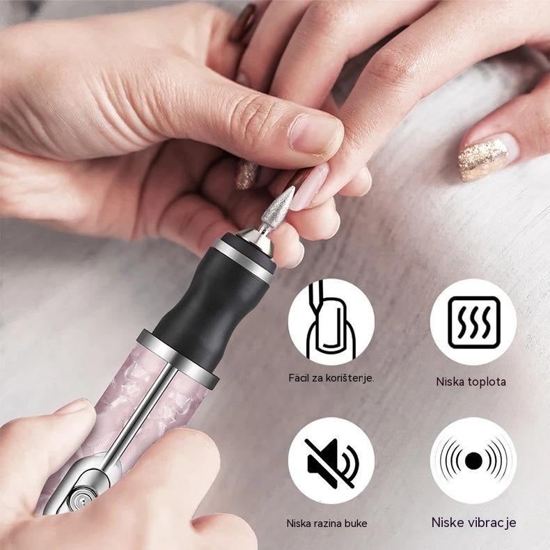 💅👍Prijenosna električna turpija za nokte u obliku olovke, idealna za svakodnevnu njegu noktiju i uklanjanje zanoktica.