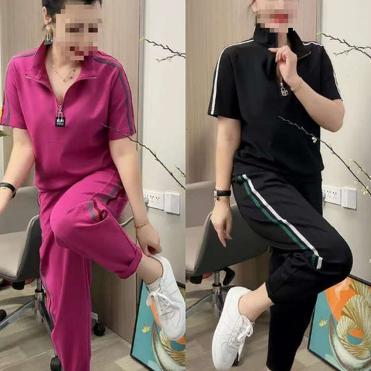 🔥👚【M-4XL】stiluri noi de vară 2025Costume sport la modă pentru femei, mărimi mari