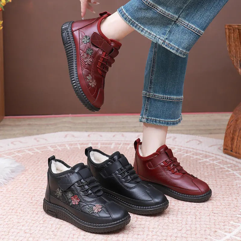 ⛄❄️【Tallas 35–42】Botas de invierno (modelo 2026): antideslizantes, con suela blanda, forro polar y grueso acolchado de algodón; adecuadas para personas de mediana y avanzada edad.