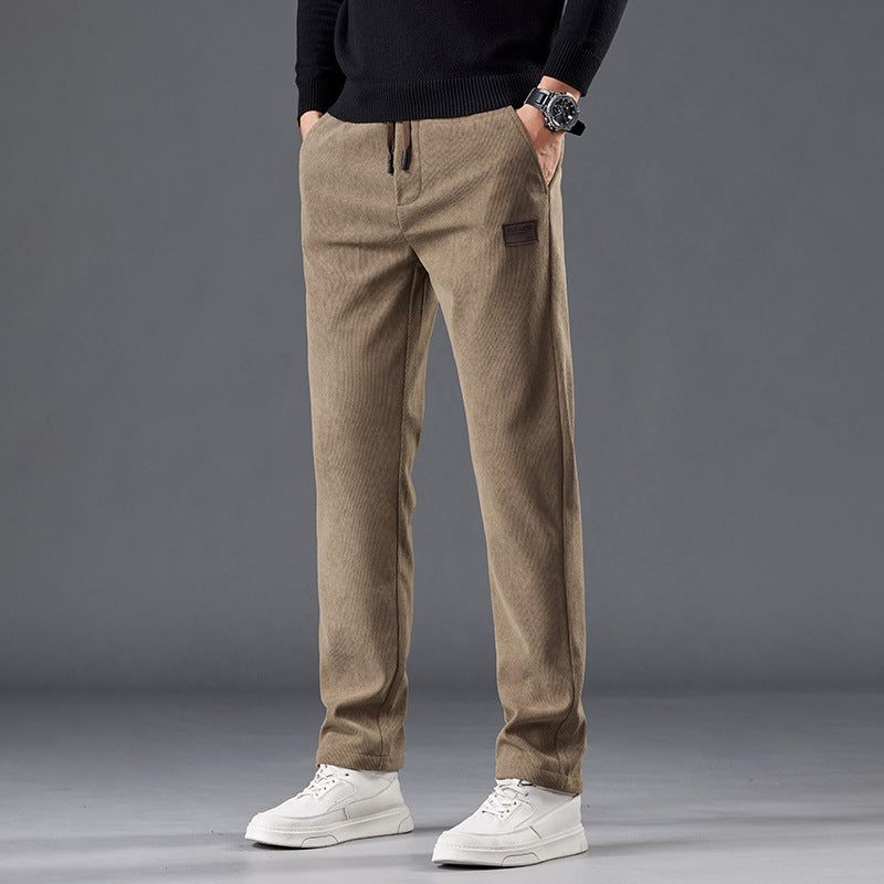 🔥🔥【M-5XL】Nuevos pantalones de algodón puro de alta calidad con forro polar, gruesos, para uso informal
