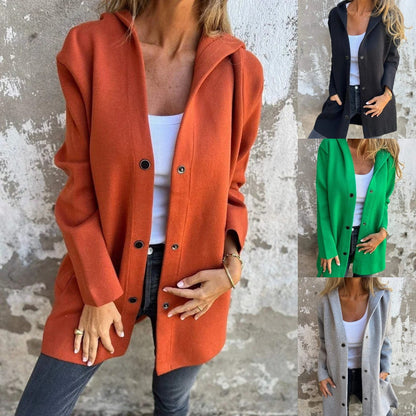 🍃 【S-5XL】2025 r. jesienno-zimowa nowa modna damska kurtka codzienna z kapturem