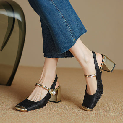 💕🌈【35-40】✨2025 Lato Nowe Modne Haftowane Kwiaty Retro Eleganckie Temperamentne Damskie Buty Mary Jane👡