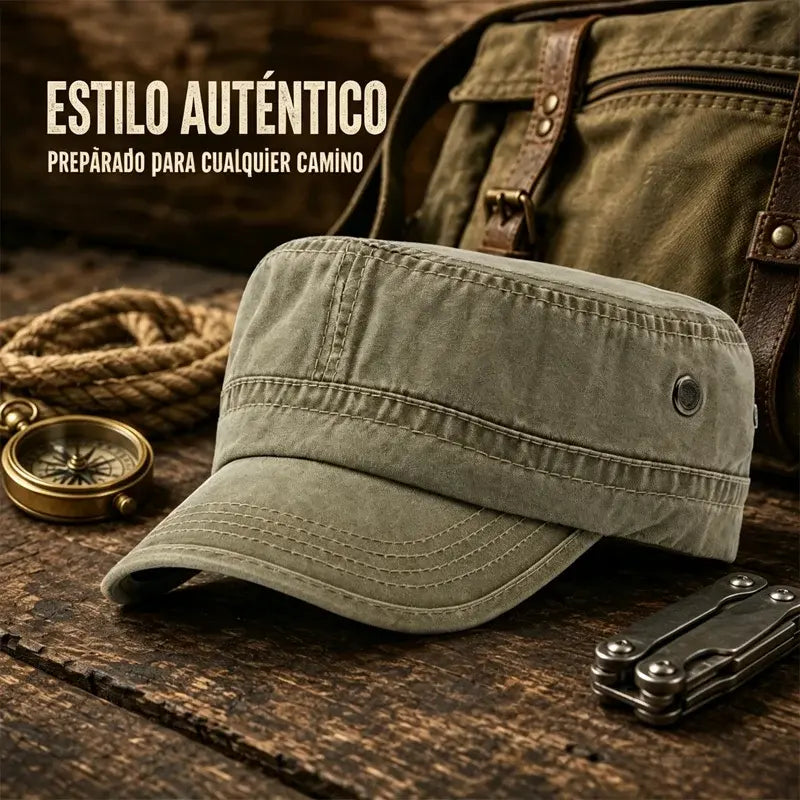 🧢Gorra de cadete militar lavado, estilo vintage, para mujeres y hombres