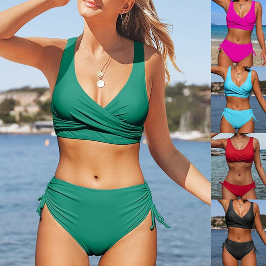 👙【S-2XL】🌴2025 nowy damski modny strój kąpielowy bikini na plażę dwuczęściowy