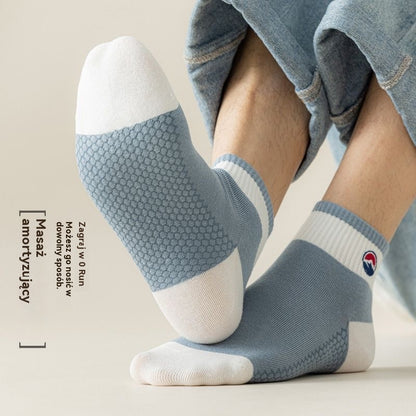 【Kup 5 par i otrzymaj 5 gratis, łącznie 10 par】🧦🌈Męskie, oddychające, odprowadzające pot skarpetki sportowe do połowy łydki