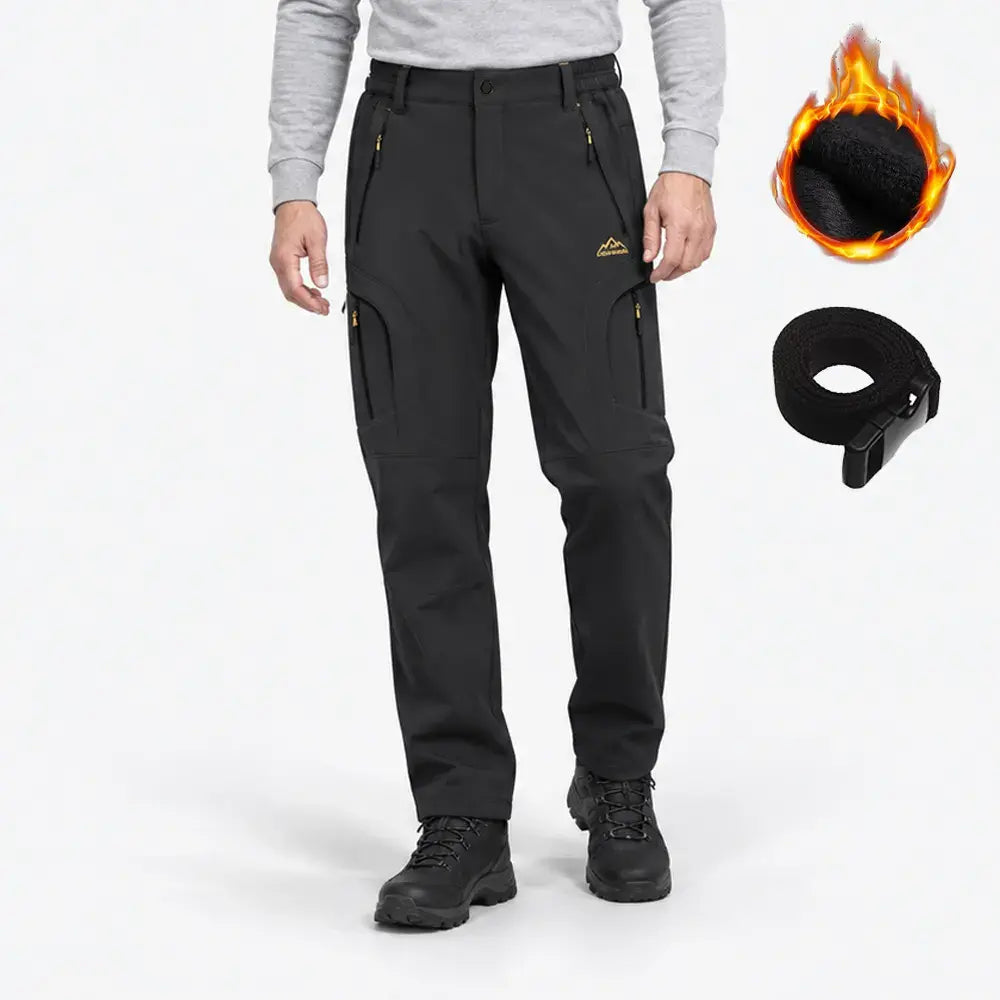 Pantalones softshell para hombre (tallas M-6XL): cálidos, de secado rápido, elásticos, cortavientos, repelentes al agua y transpirables.