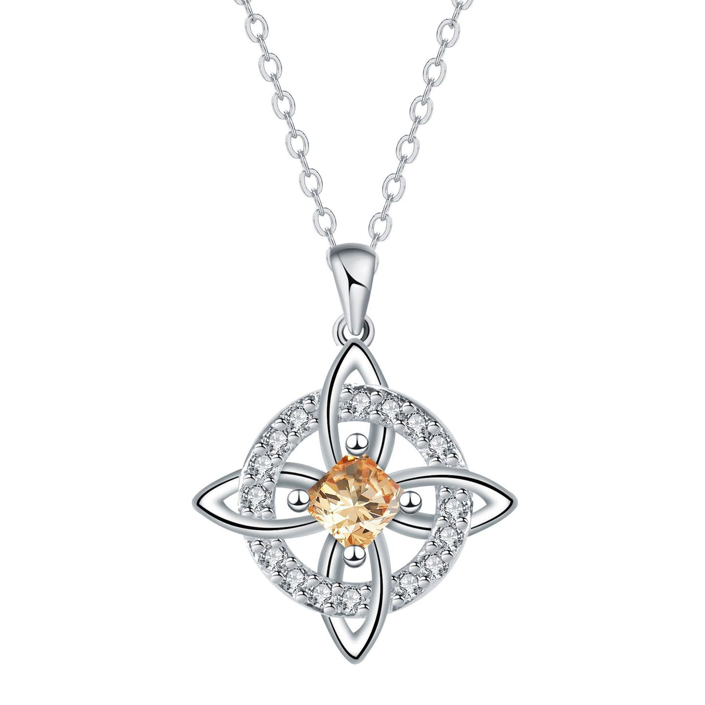 Collar místico de nudo de bruja con piedra de nacimiento 🔮💞 Protege a tus seres queridos