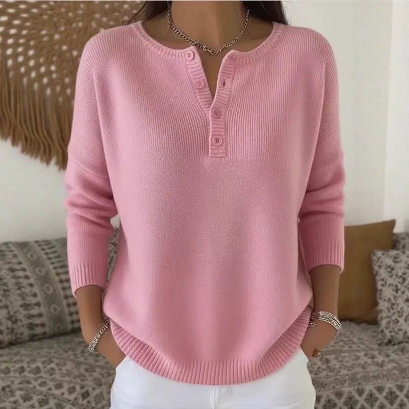 【S–3XL】Nowy, wysokiej jakości sweter z dzianiny z zapięciem na guziki w stylu płaszcza i dekoltem w serek · Przyjemny materiał, wygodny na zimę i do noszenia na co dzień