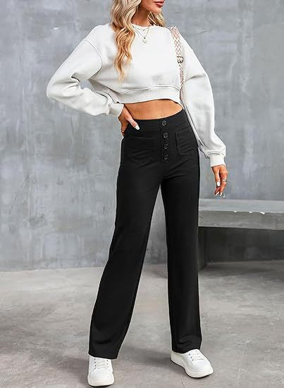 👖🔥【S-5XL】🔥💖Ultima zi de reducere 49%💷Pantaloni elastici casual pentru femei, cu talie înaltă