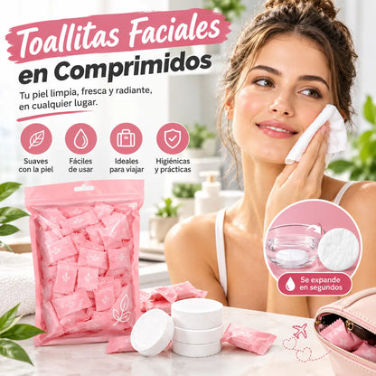 【100 piezas】toallas desechables, toallas faciales comprimidas portátiles