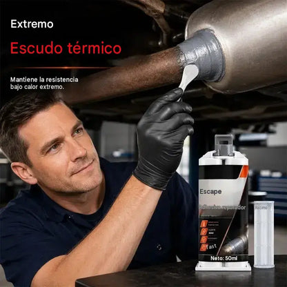 🥳💞 ¡Más de 50.000 unidades vendidas! ⭐🔧 Masilla reparadora de escapes de alta temperatura: especialmente formulada para acero; proporciona una unión fuerte y duradera que resiste el calor y la vibración extremos. 🚗✅