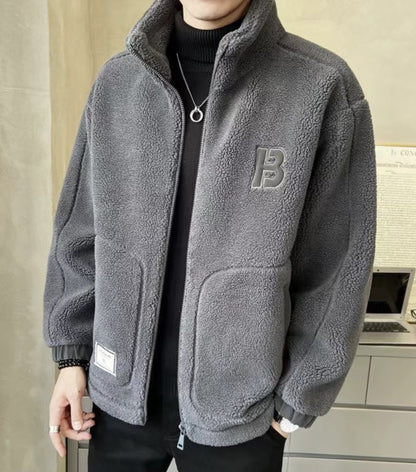 🔥🔥【L-6XL】Zimná fleecová bunda, bavlnená bunda, zosilnená bavlnená bunda z jahňacej vlny, teplá bunda