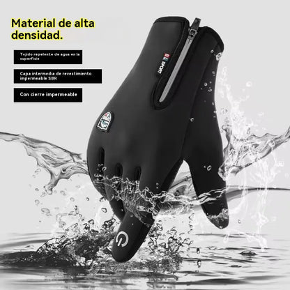 🔥🔥❄️⛷️Otoño e invierno al aire libre ciclismo escalada guantes de esquí cálidos guantes de lana impermeables a prueba de viento🧤