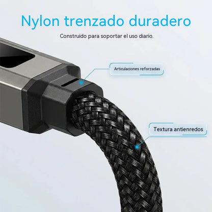🔥PROMOCIÓN ESPECIAL 50% DE DESCUENTO🔥 Cable de carga con llavero y pantalla digital 4 en 1